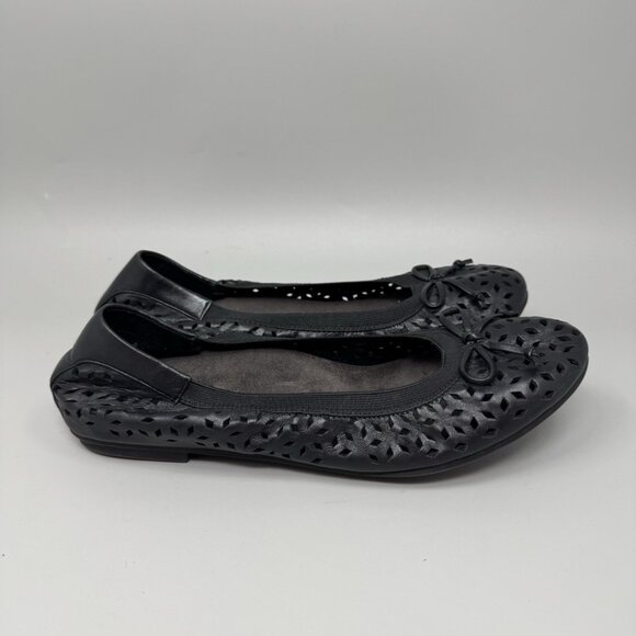 Vionic Spark Surin Black Perforated Slip On Ballet Flat Size 8.5 - Picture 1 of 8